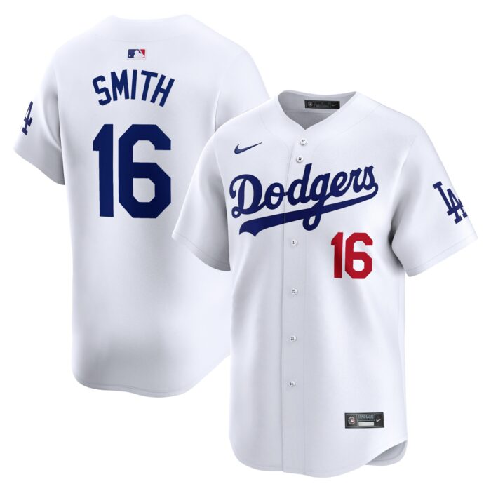 Men’s Los Angeles Dodgers Will Smith Nike White Home Limited Player Jersey