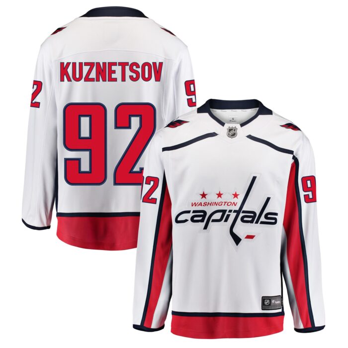 Washington Capitals Fanatics Away Breakaway Jersey – Evgeny Kuznetsov – Mens