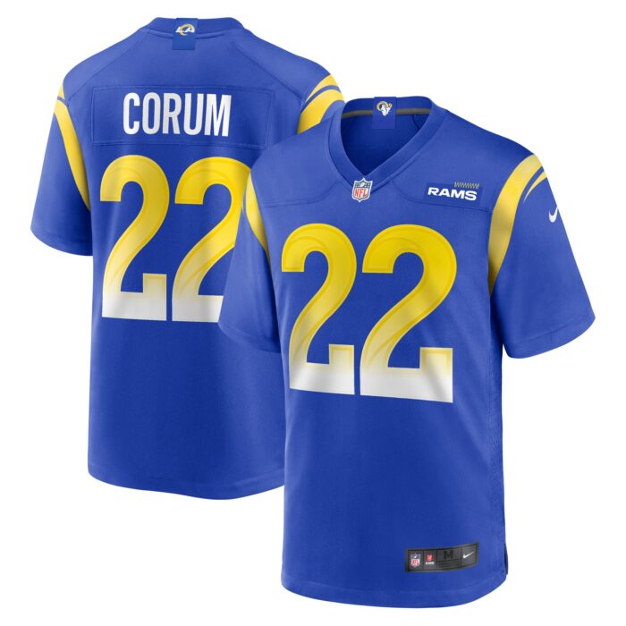 Men’s Los Angeles Rams Blake Corum Nike Royal 2024 NFL Draft Game Player Jersey