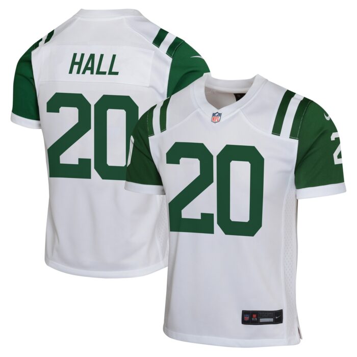 Youth New York Jets Breece Hall Nike White Classic Alternate Game Jersey
