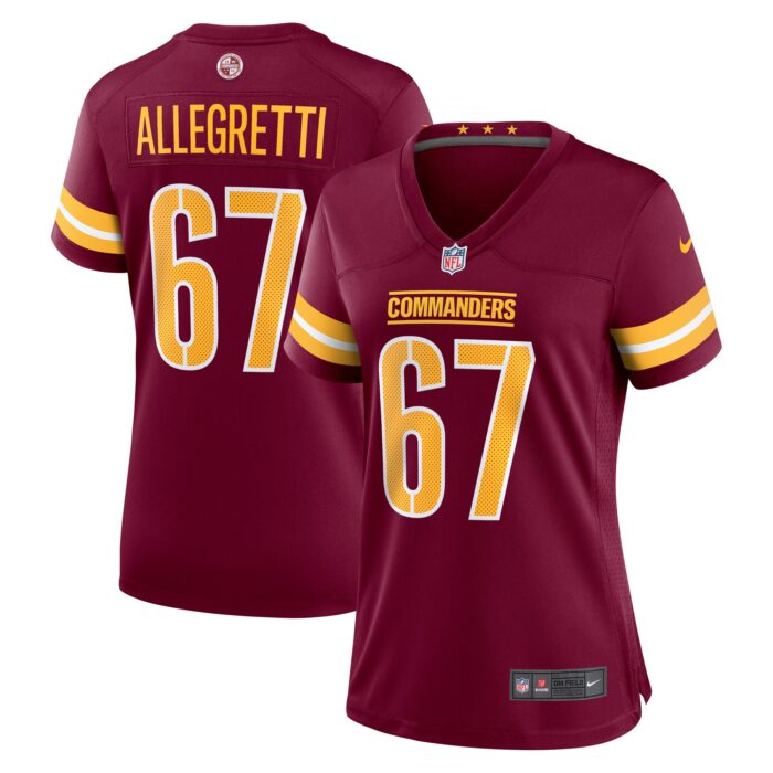 Women’s Washington Commanders Nick Allegretti Nike Burgundy Game Jersey