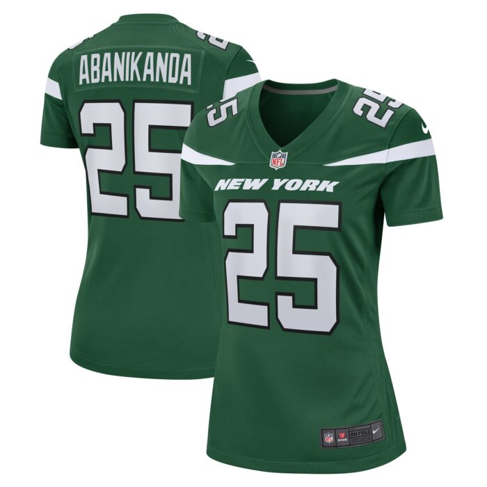 Women’s New York Jets Israel Abanikanda Nike Gotham Green Game Jersey