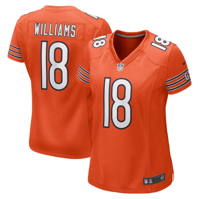 Women’s Chicago Bears Caleb Williams Nike Orange Alternate 2024 NFL Draft Game Jersey