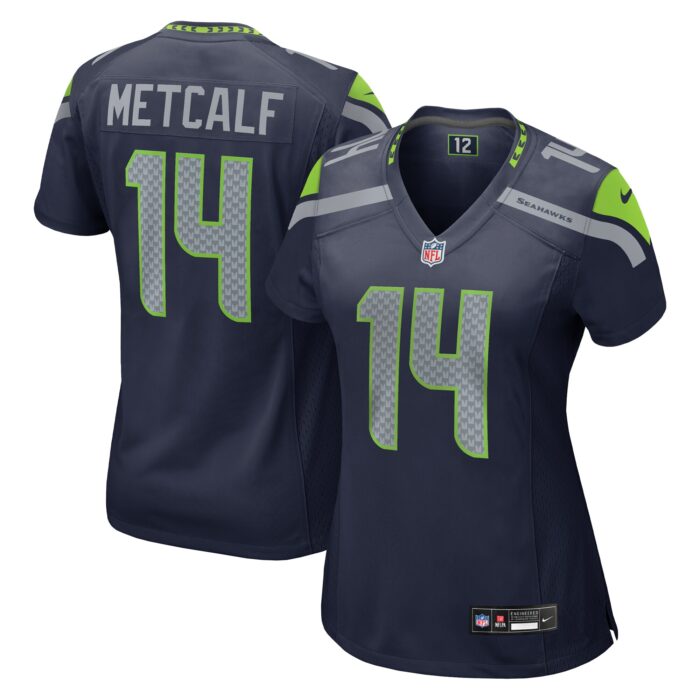 Women’s Seattle Seahawks DK Metcalf Nike College Navy Team Game Jersey