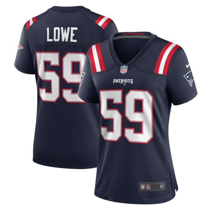 Women’s New England Patriots Vederian Lowe Nike Navy Team Game Jersey
