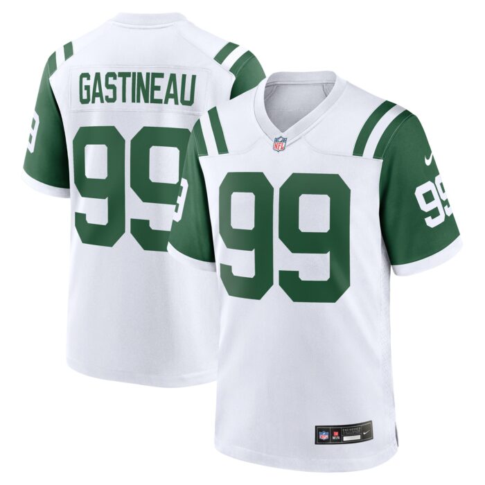 Men’s New York Jets Mark Gastineau Nike White Classic Alternate Retired Player Game Jersey