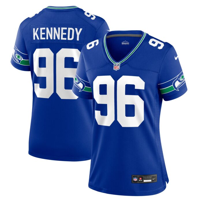 Women’s Seattle Seahawks Cortez Kennedy Nike Royal Throwback Player Game Jersey