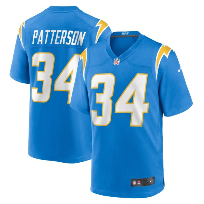 Men’s Los Angeles Chargers Jaret Patterson Nike Powder Blue Team Game Jersey