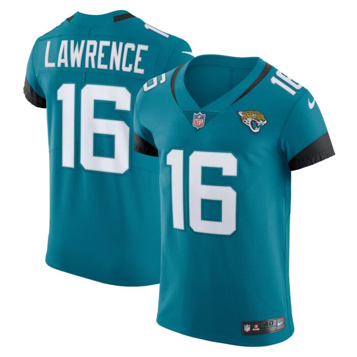 Men’s Jacksonville Jaguars Trevor Lawrence Nike Teal Vapor Elite Jersey