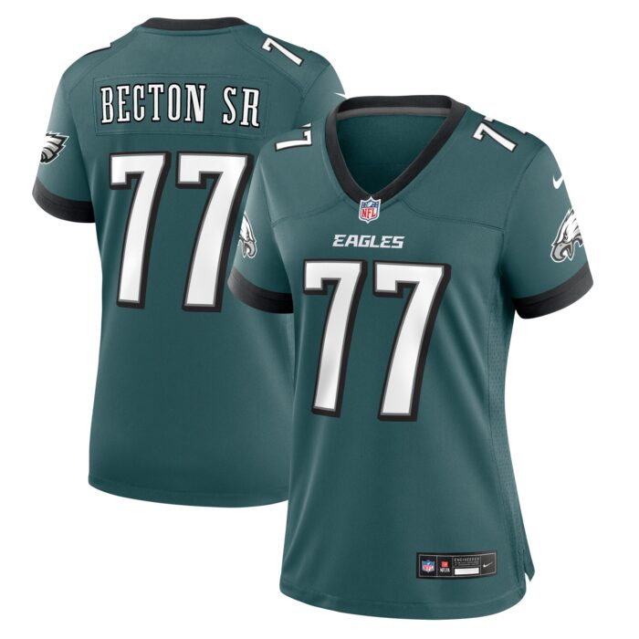 Women’s Philadelphia Eagles Mekhi Becton Sr. Nike Midnight Green Game Jersey