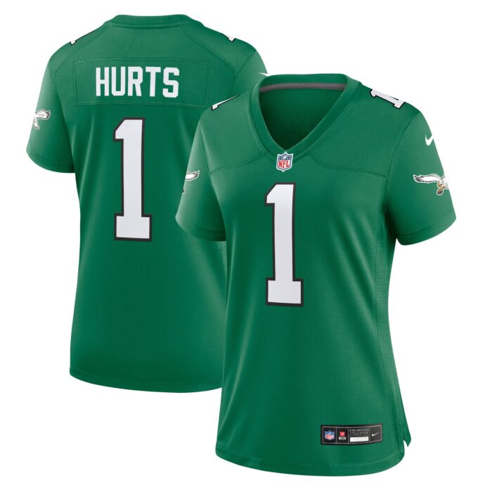 Women’s Philadelphia Eagles Jalen Hurts Nike Kelly Green Game Player Jersey