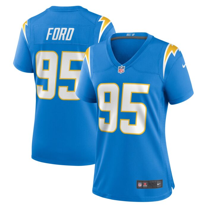 Women’s Los Angeles Chargers Poona Ford Nike Powder Blue Team Game Jersey
