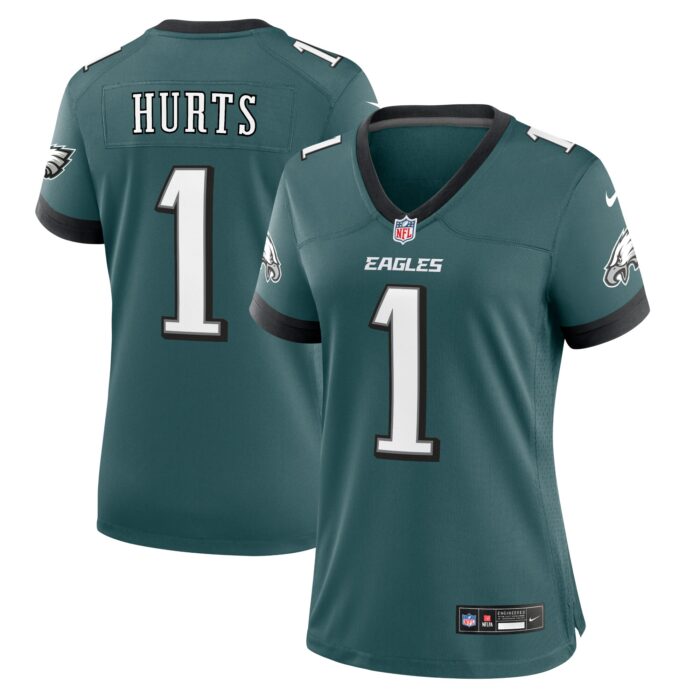 Women’s Philadelphia Eagles Jalen Hurts Nike Midnight Green Team Game Jersey