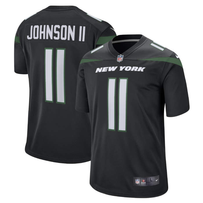 Men’s New York Jets Jermaine Johnson II Nike Stealth Black Alternate Game Jersey