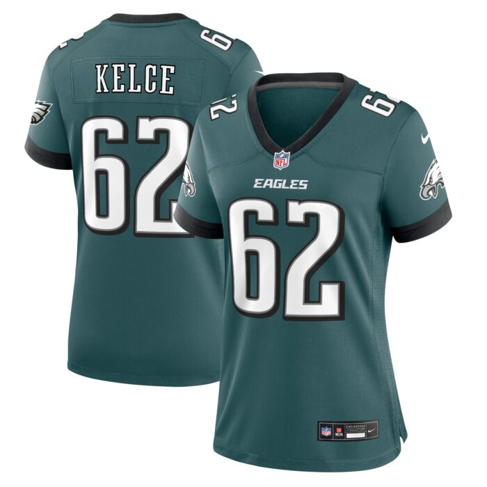 Women’s Philadelphia Eagles Jason Kelce Nike Midnight Green Team Game Jersey