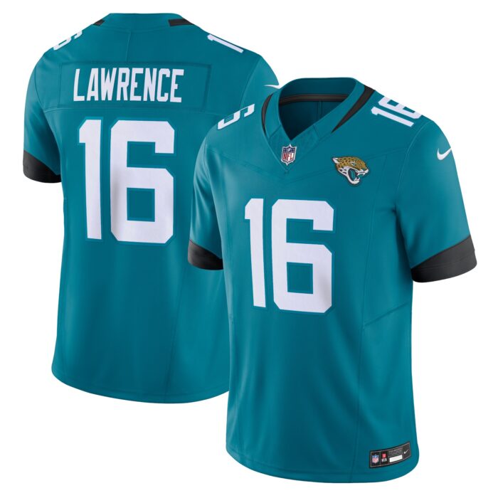 Men’s Jacksonville Jaguars Trevor Lawrence Nike Teal Vapor F.U.S.E. Limited Jersey