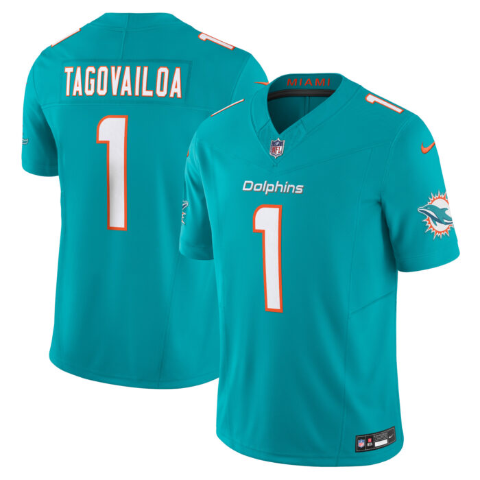 Men’s Miami Dolphins Tua Tagovailoa Nike Aqua Vapor F.U.S.E. Limited Jersey