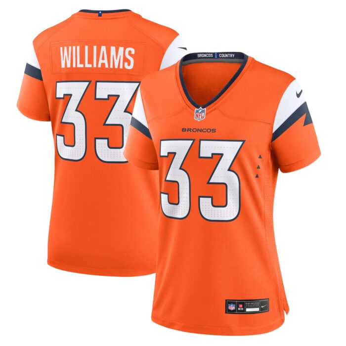 Women’s Denver Broncos Javonte Williams Nike Orange Mile High Collection Game Jersey
