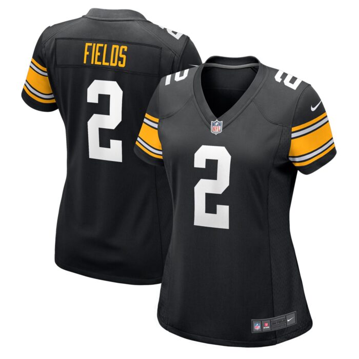 Women’s Pittsburgh Steelers Justin Fields Nike Black Alternate Game Jersey