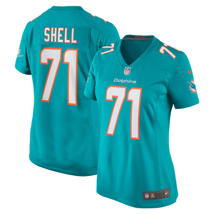 Women’s Miami Dolphins Brandon Shell Nike Aqua Home Game Player Jersey