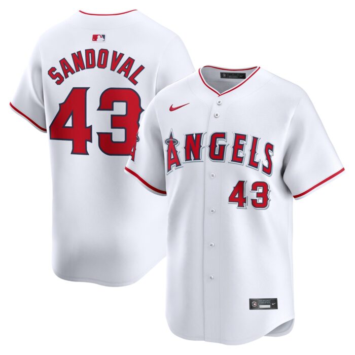 Men’s Los Angeles Angels Patrick Sandoval Nike White Home Limited Player Jersey
