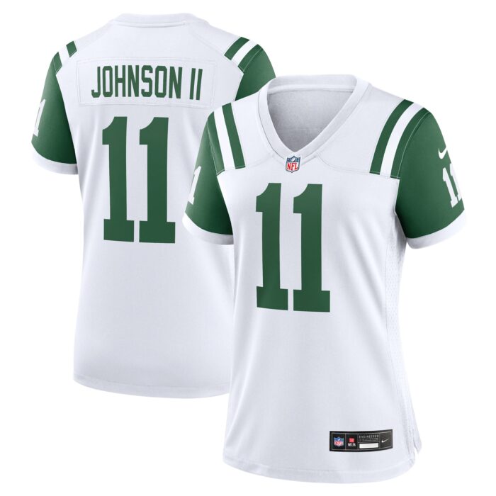 Women’s New York Jets Jermaine Johnson II Nike White Classic Alternate Player Game Jersey
