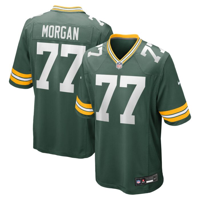 Men’s Green Bay Packers Jordan Morgan Nike Green 2024 NFL Draft First Round Pick Player Game Jersey