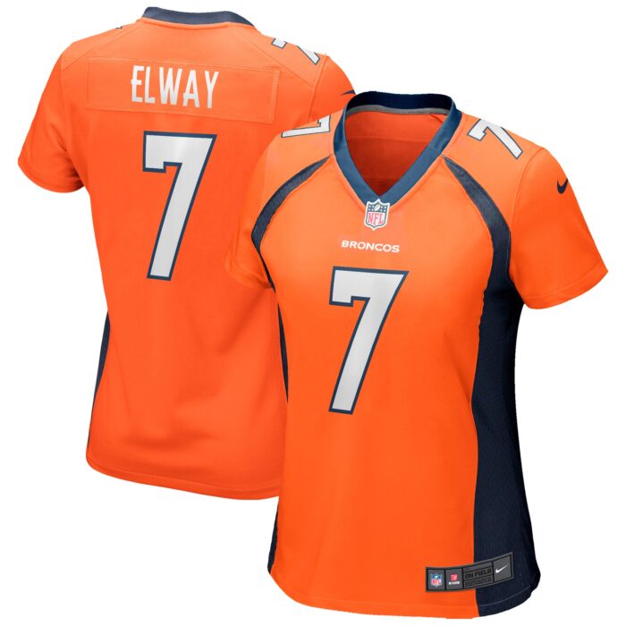 Women’s Denver Broncos John Elway Nike Orange Game Retired Player Jersey
