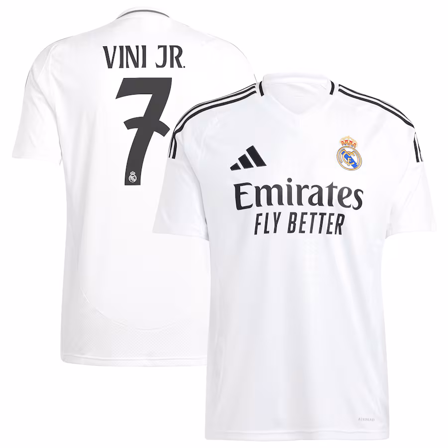 Vini Jr. Real Madrid adidas 2024/25 Home Replica Player Jersey - White