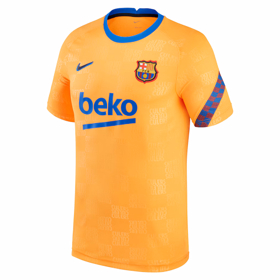 Barcelona Nike 2021/2022 Pre-Match Performance Top - Orange