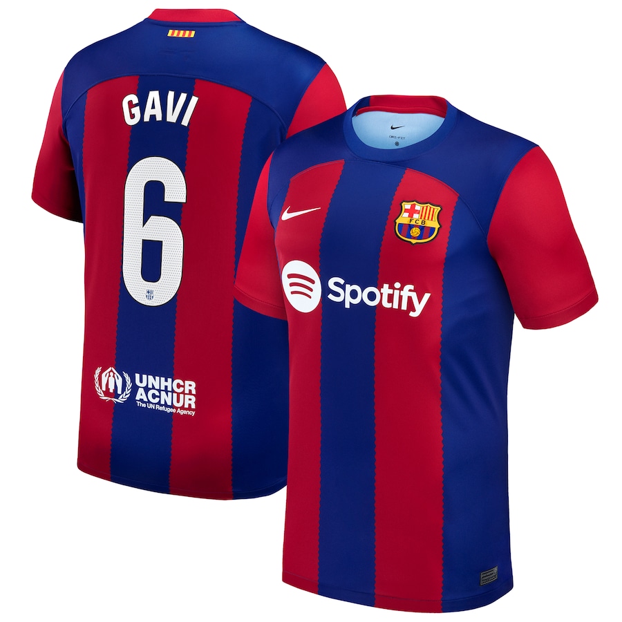 Gavi Barcelona Nike 2023/24 Home Stadium Replica Player Jersey - Royal