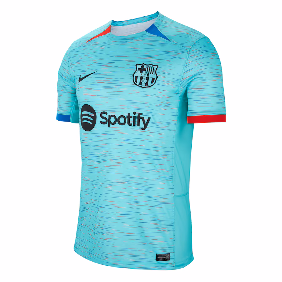 Ronald Araujo Barcelona Nike 2023/24 Third Replica Jersey - Aqua