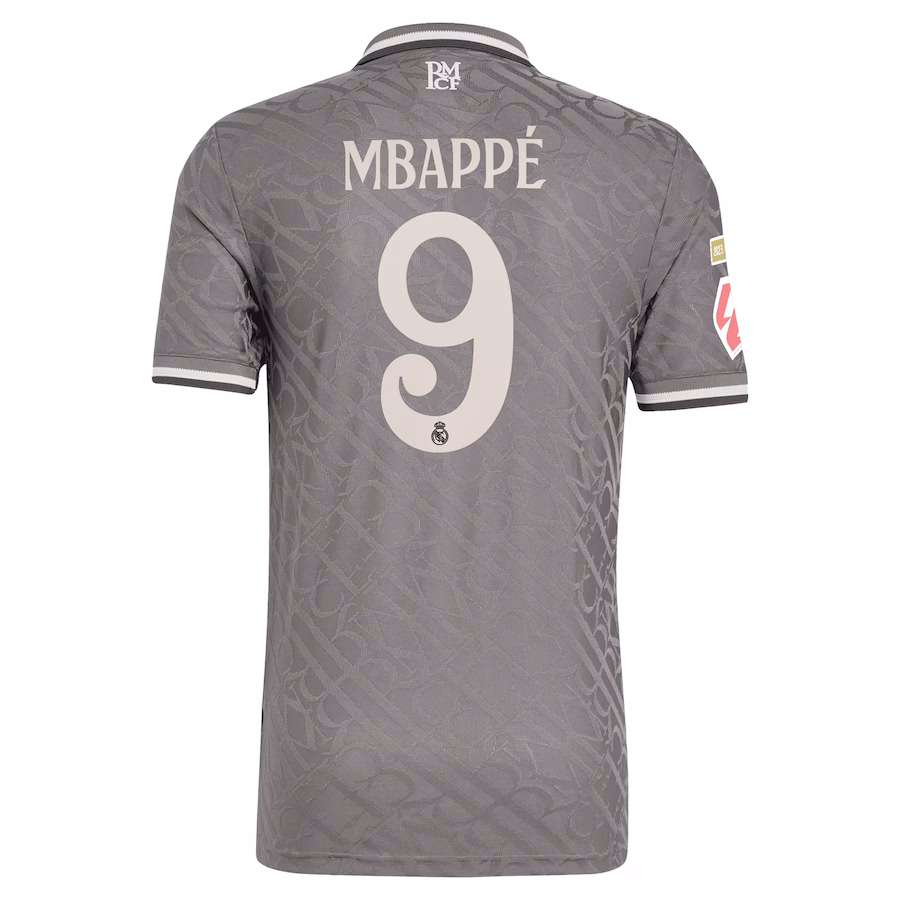 Kylian Mbappé Real Madrid adidas Originals 2024/25 Third Authentic Player Jersey - Charcoal