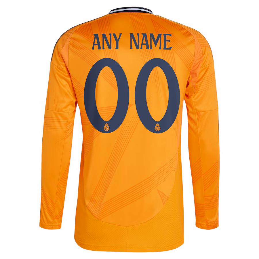 Real Madrid adidas 2024/25 Away Replica Custom Jersey - Orange