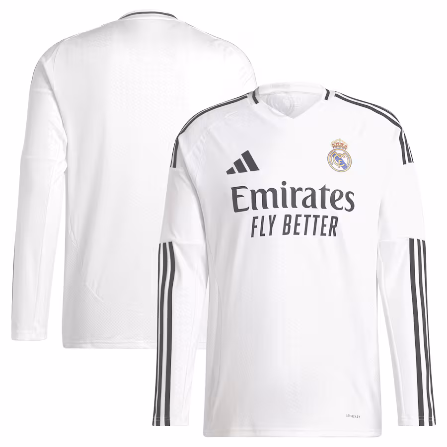 Real Madrid adidas 2024/25 Home Replica Long Sleeve Jersey - White