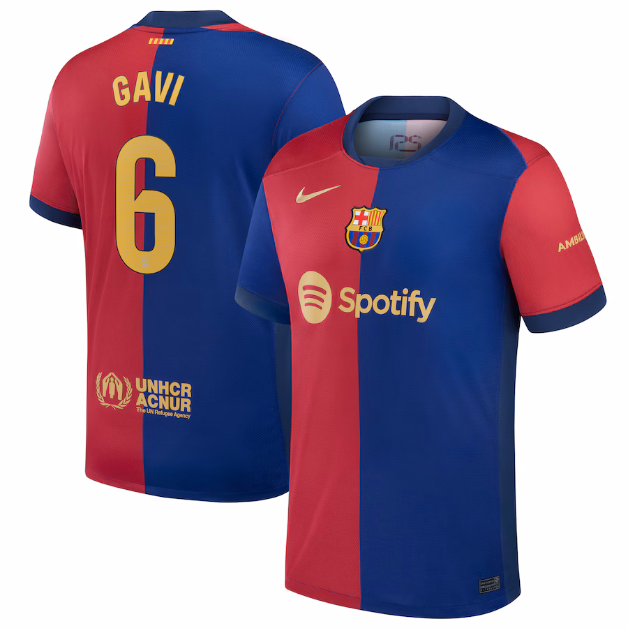 Gavi Barcelona Nike 2024/25 Home Replica Player Jersey - Royal