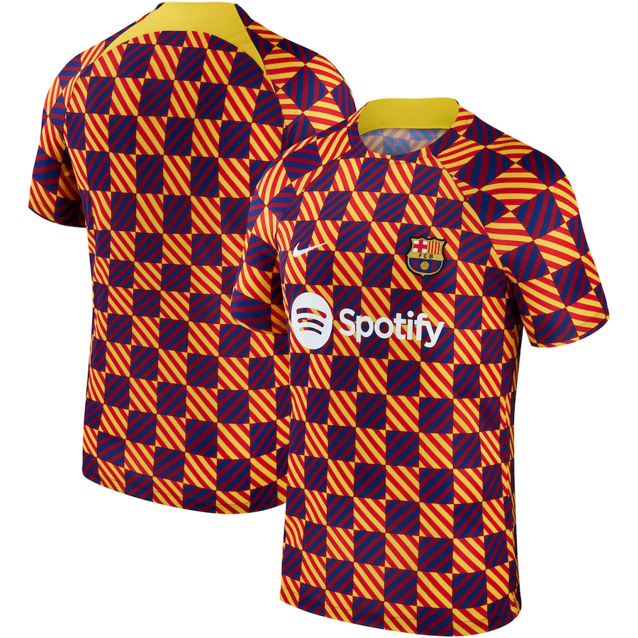 Barcelona Nike 2023/24 Pre-Match Performance Top - Yellow
