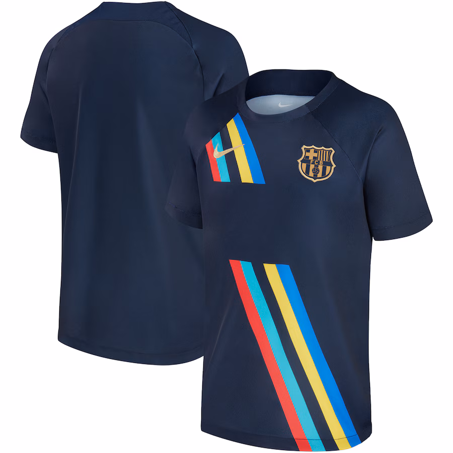 Barcelona Nike 2022/23 Away Pre-Match Top - Navy