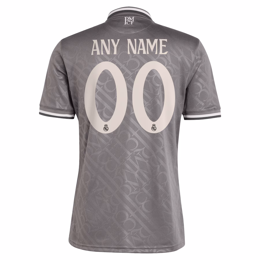 Real Madrid adidas Originals 2024/25 Third Replica Custom Jersey - Charcoal