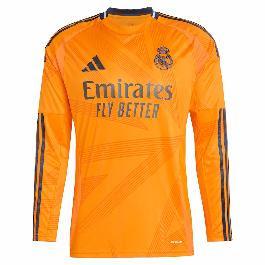 Real Madrid adidas 2024/25 Away Replica Custom Jersey - Orange
