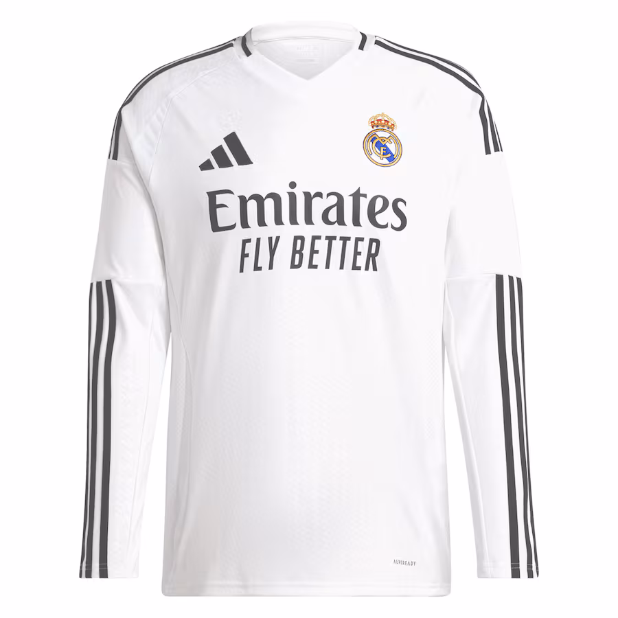 Real Madrid adidas 2024/25 Home Replica Long Sleeve Jersey - White