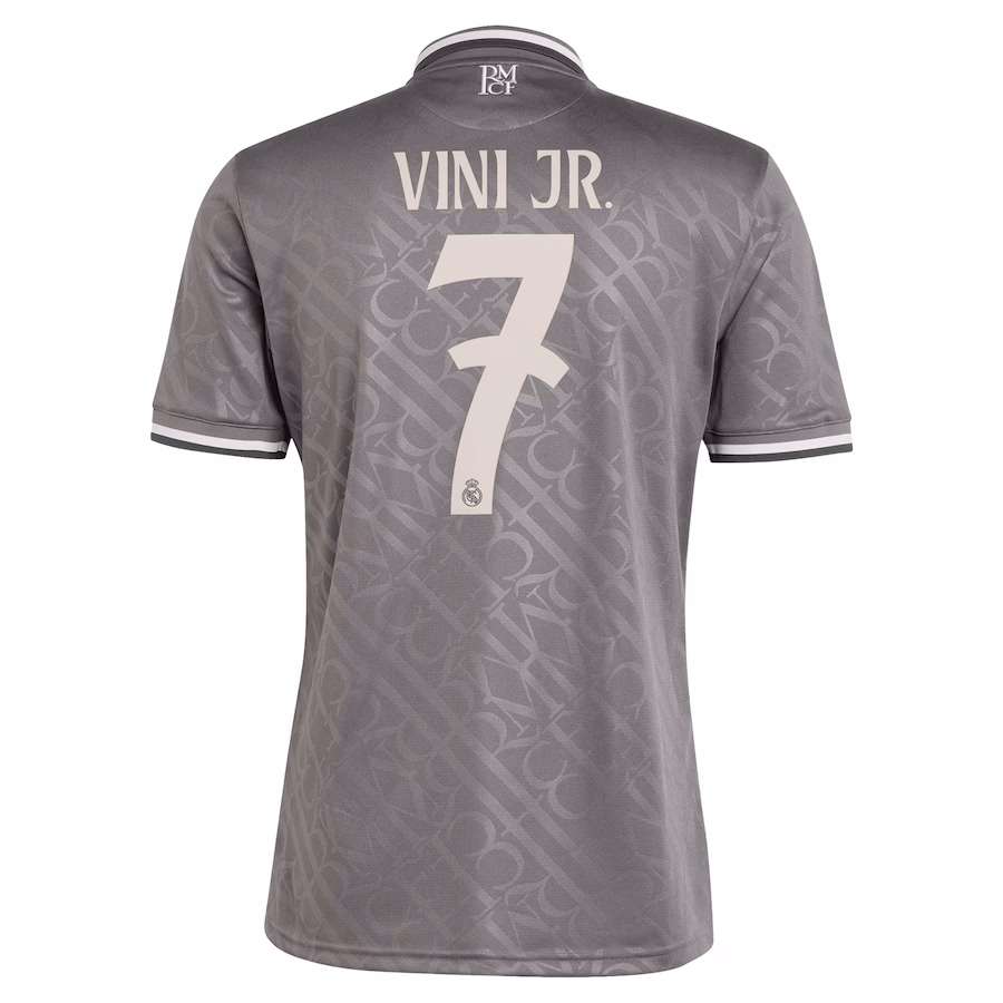Vini Jr. Real Madrid adidas Originals 2024/25 Third Replica Player Jersey - Charcoal