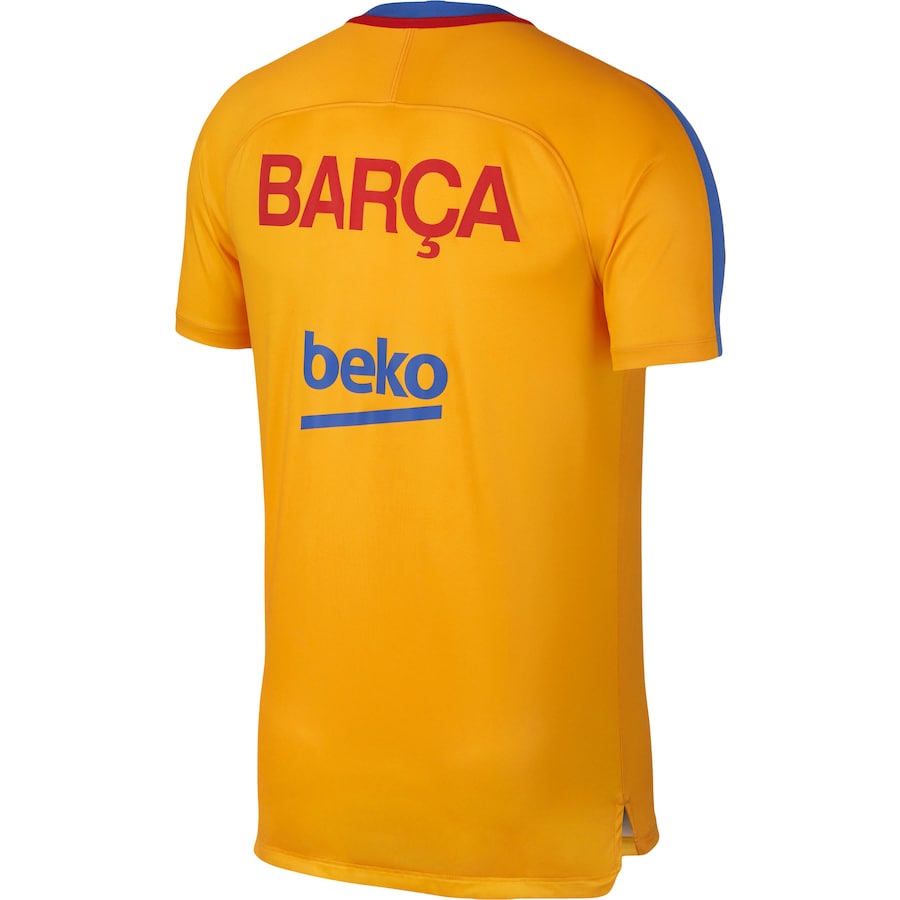 Barcelona Nike 2017/2018 Dry Squad GX Performance Training Jersey - Gold