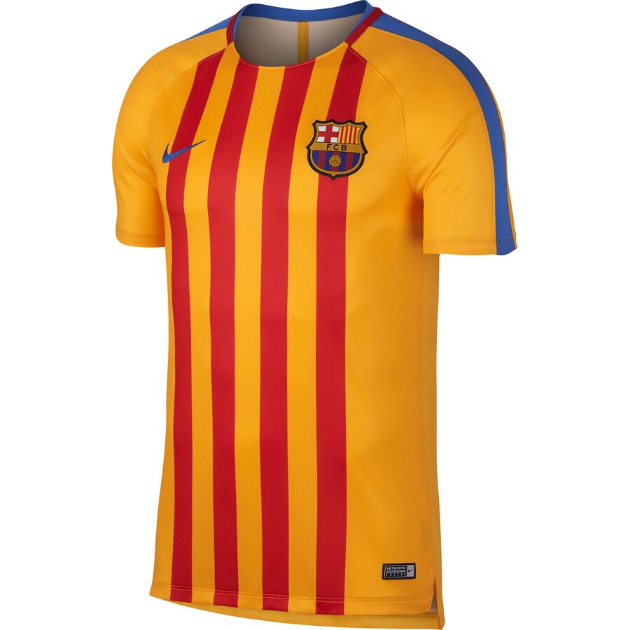 Barcelona Nike 2017/2018 Dry Squad GX Performance Training Jersey - Gold