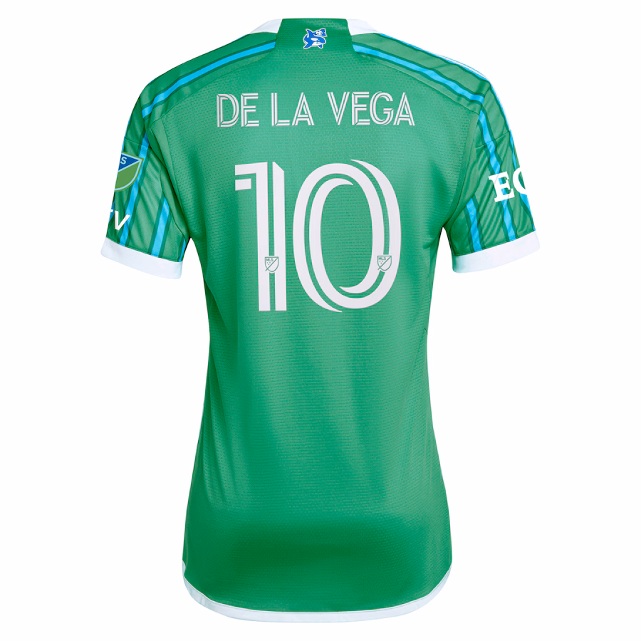 Pedro de la Vega Seattle Sounders FC adidas 2024 The Anniversary Kit Authentic Player Jersey – Green
