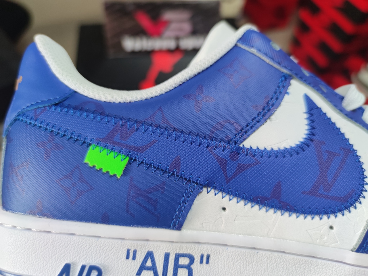 LV X Air Force 1 blue and white