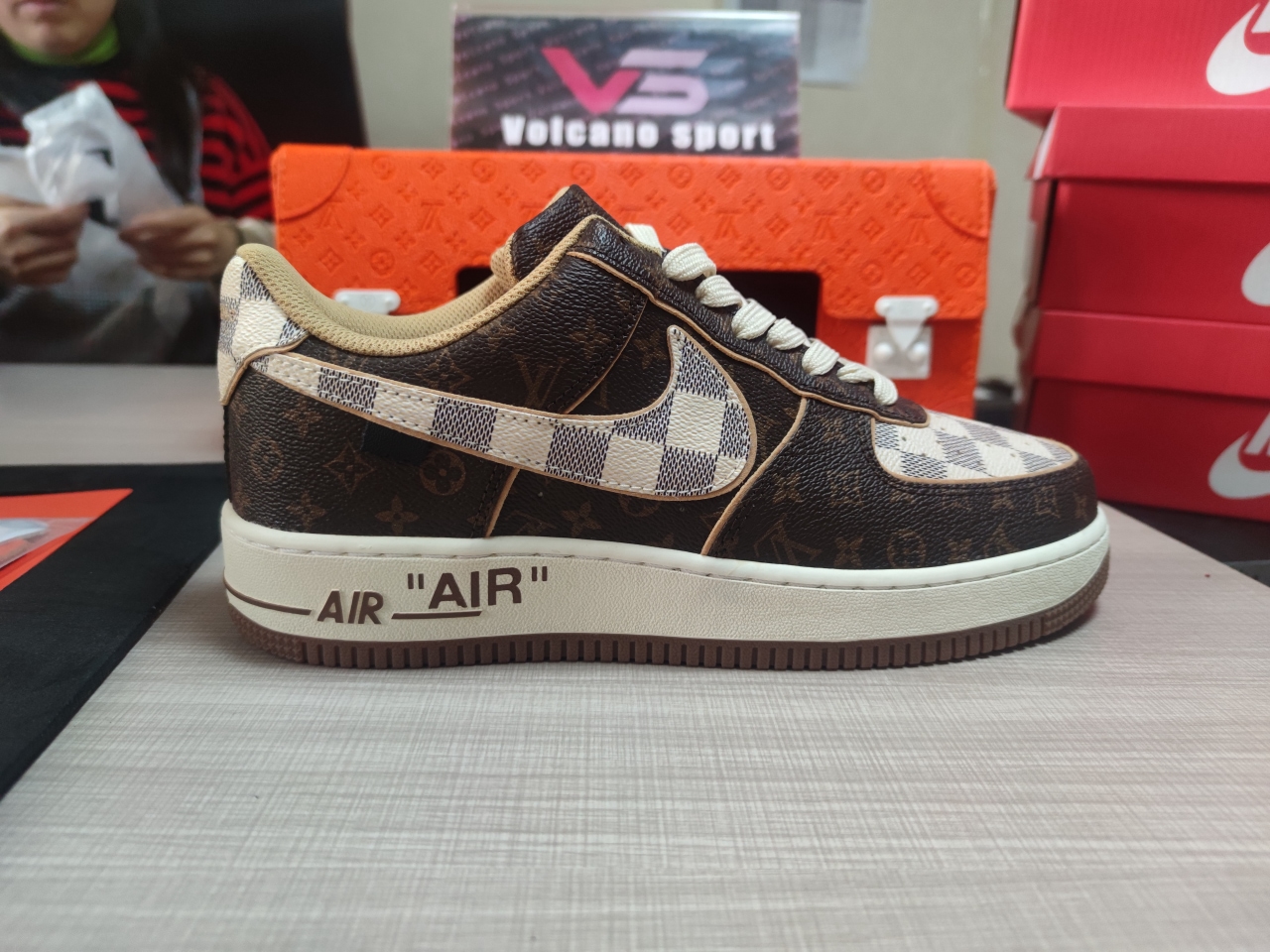 Air Force 1 Low Louis Vuitton Monogram Brown Damier Azur