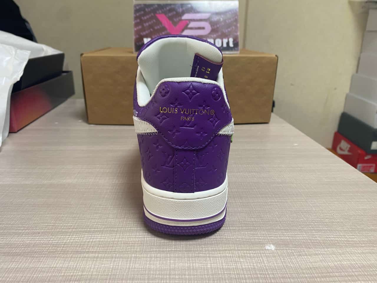 LV X Air force 1 Purple and white
