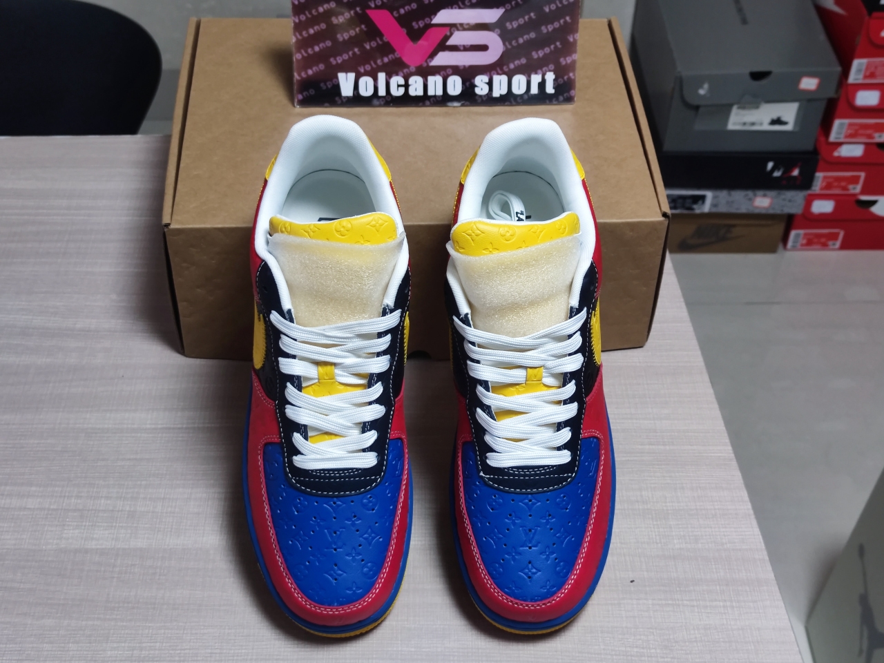 LV x Air Force 1 Low Blue Red Yellow
