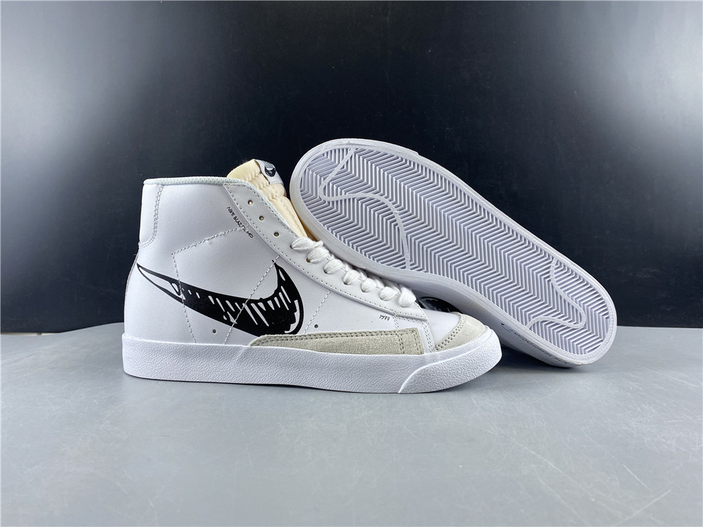 Nike Blazer Mid 77 Sketch White Black CW7580-101